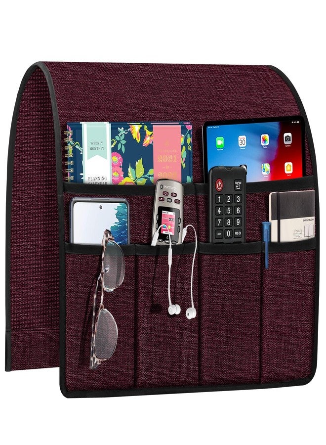 Joywell Remote Holder for Recliner Couch Armchair Caddy Sofa Armrest Organizer Non Slip Sofa Arm Chair Caddie with 6 Pocket Storage for Magazine, Tablet, Phone, iPad, Dark Purple - Image 1